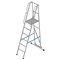 Алюминиевая лестница-платформа Мегал фиксированной высоты передвижная с траверсой ЛПФВА Н=2,0-5 - фото 377358